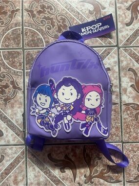 Netflix K-POP Demon Hunters Kids Backpack - Purple with Multicolor Characters